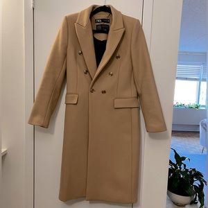 Zara Camel Colored Wool Overcoat Fall/Winter 2021